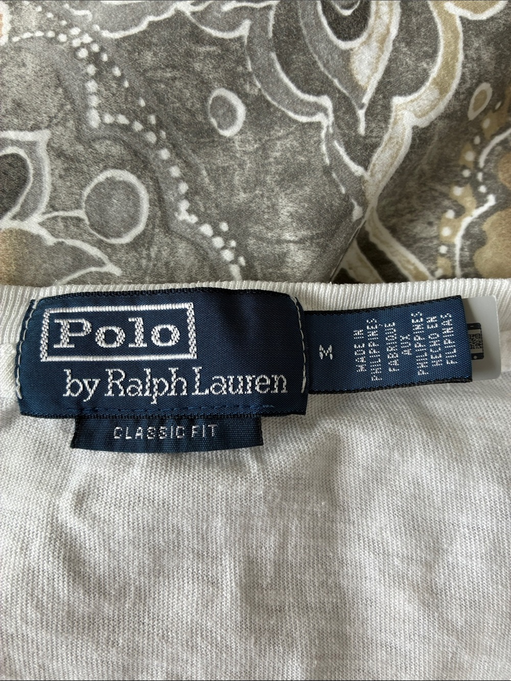 Polo Ralph Lauren White Short-Sleeve Tee with Navy 'Ralph' Script - Picture 2 of 3